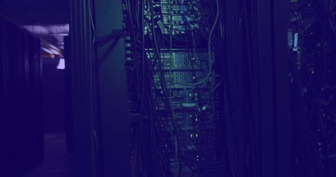 Data Processing Technology in Dimly Lit Server Room - Download Free Stock Images Pikwizard.com