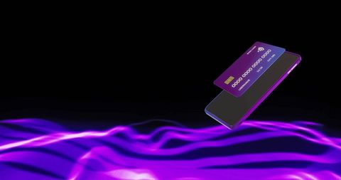 Mobile payment security concept with credit card and smartphone