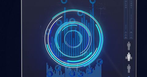 Futuristic Digital Interface with Processing Visualization - Download Free Stock Images Pikwizard.com