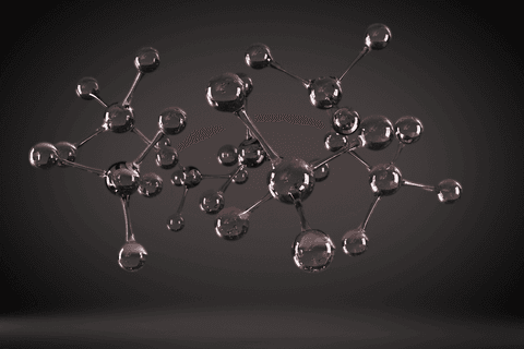 transparent glass-like molecule model with black background - Download Free Stock Videos Pikwizard.com
