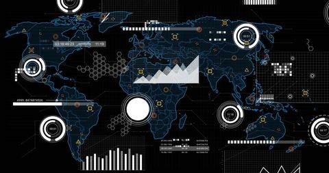 Digital Global Finance Data Processing Visualization - Download Free Stock Images Pikwizard.com