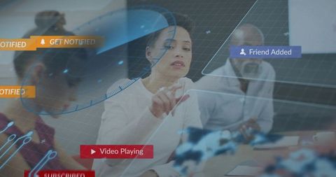 Collaborating with augmented reality drone model in interactive business meeting