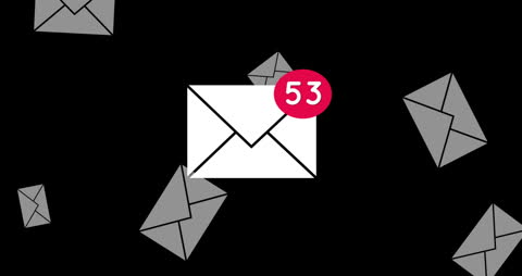 Digital Communication: New Emails Notification Icon