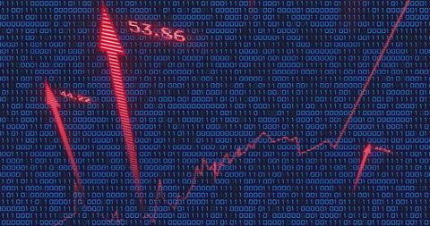 Binary Code with Rising Finance Graph Digital Interface - Download Free Stock Images Pikwizard.com
