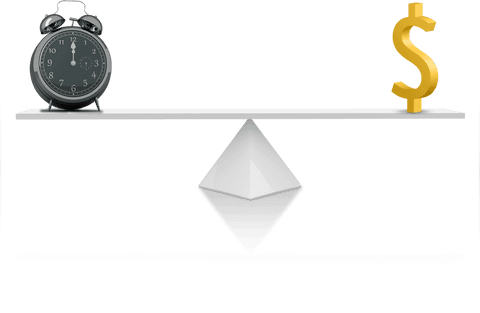 time versus money balanced on transparent scale - Download Free Stock Videos Pikwizard.com