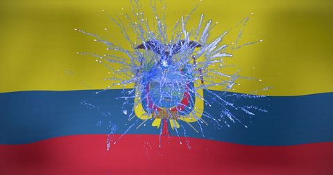 Festive Fireworks Over Ecuador's National Flag Celebration