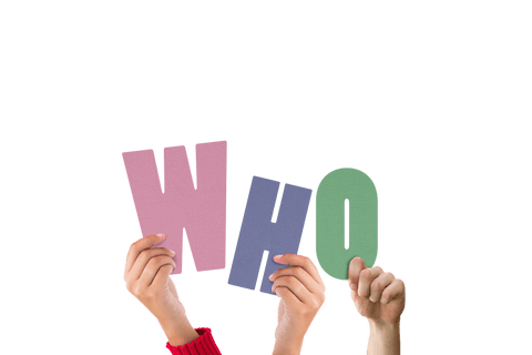 Hands Holding WHO Text Letters with Transparent Background - Download Free Stock Videos Pikwizard.com
