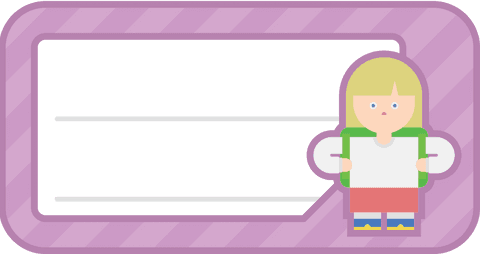 cute schoolgirl badge design on transparent background - Download Free Stock Videos Pikwizard.com