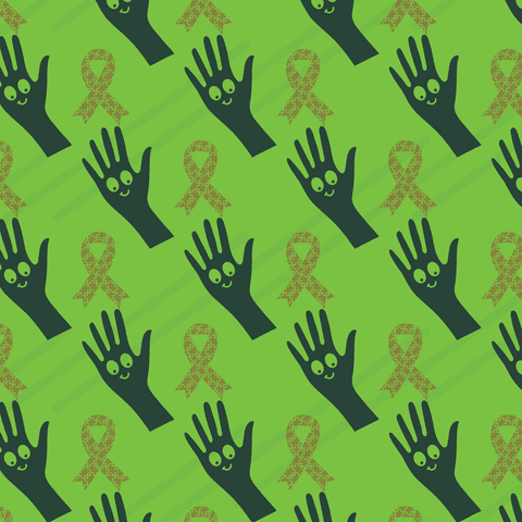 transparent pattern of puzzle ribbons and smiley hands on green - Download Free Stock Videos Pikwizard.com