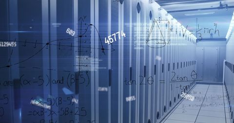 Futuristic Data Processing Servers with Global Interface - Download Free Stock Images Pikwizard.com