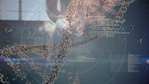 Abstract Concept of Data and Biology in Human Body