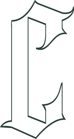 Gothic stylistic letter l on transparent background with copy space