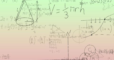 Digital Overlay of Mathematical Equations on Gradient Background - Download Free Stock Images Pikwizard.com