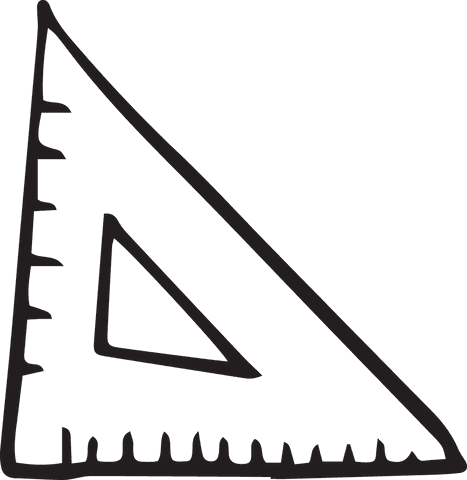 transparent hand-drawn set square illustration - Download Free Stock Videos Pikwizard.com