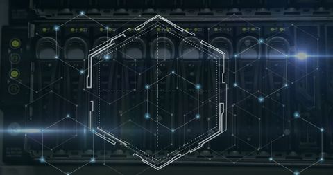 Digital data flow in packed server room environment