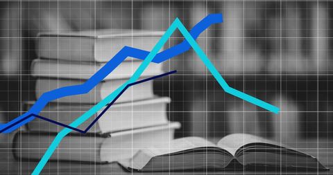 Books and Graph Devoting Educational Trend Rising Concept - Download Free Stock Images Pikwizard.com