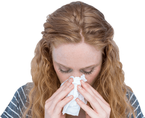 woman with curly hair blowing nose with transparent background - Download Free Stock Videos Pikwizard.com
