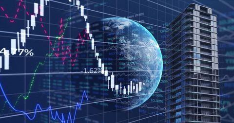 Global Financial Market Analysis with Data Visualization and Skyscrapers - Download Free Stock Images Pikwizard.com