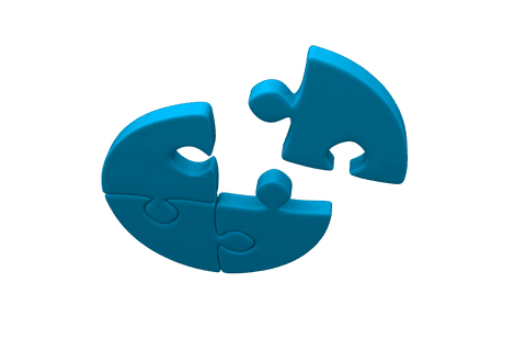 Digital Blue Puzzle Pieces Floating on Transparent Background - Download Free Stock Videos Pikwizard.com