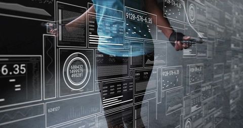 Female Athlete Enhancing Workout with Fitness Technology