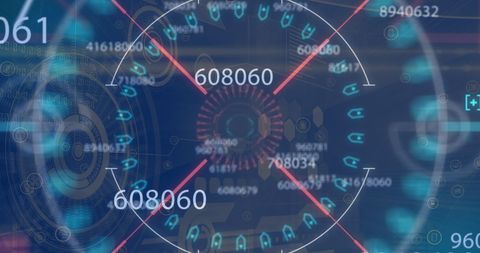 Futuristic Digital Interface with Analytical Data Display - Download Free Stock Images Pikwizard.com