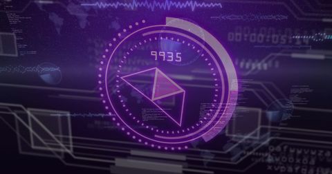 Futuristic Digital Interface with Data Processing Diagrams - Download Free Stock Images Pikwizard.com
