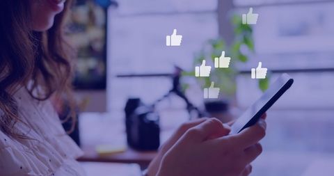 Social Media Engagement With Smartphone in Office Environment - Download Free Stock Images Pikwizard.com