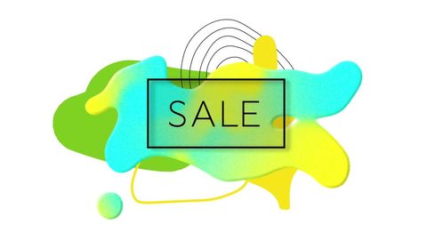 Vibrant Sale Banner with Multicolored Brush Strokes