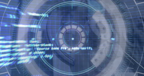 Futuristic Data Analysis Interface with Holographic Overlay