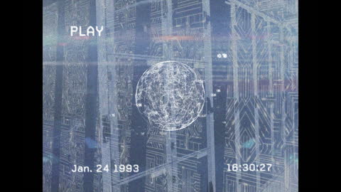 Retro Digital Interface Overlapping Network Connections