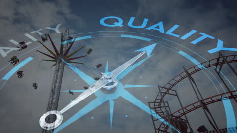 Business Strategy Innovation with Compass Over Background