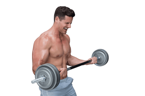 caucasian man lifting barbell transparent background fitness - Download Free Stock Videos Pikwizard.com