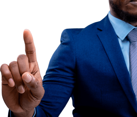 Hand of African American Businessman Touching Transparent Virtual Screen - Download Free Stock Videos Pikwizard.com