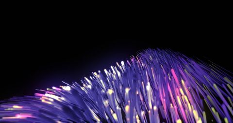 Colorful Light Trails Creating Futuristic Digital Paths