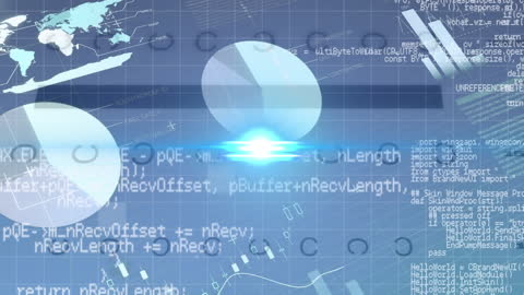 Abstract Digital Interface with Global Financial Data Elements