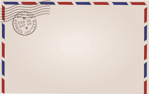 Transparent Vintage Airmail Envelope with Red-Blue Border - Download Free Stock Videos Pikwizard.com