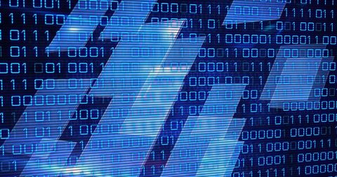 Digital Binary Code Abstract Background with Overlapping Stripes - Download Free Stock Images Pikwizard.com