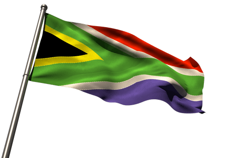 south african flag waving against clear transparent sky - Download Free Stock Videos Pikwizard.com