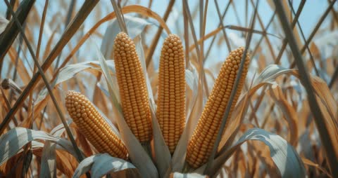 Time-Lapse of Ripening Corn In Sunlit Cornfield Mood Dynamics