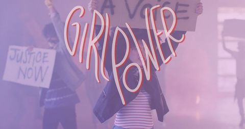 Empowered women protesting for equality