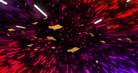 Dynamic Red Light Trails with Flying Feathers - Download Free Stock Images Pikwizard.com