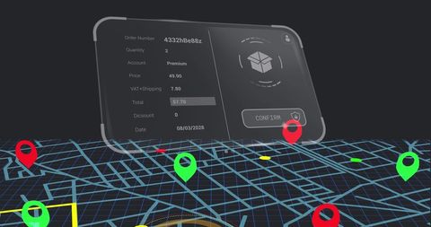 Digital Interface for Global Delivery and Shipping - Download Free Stock Images Pikwizard.com