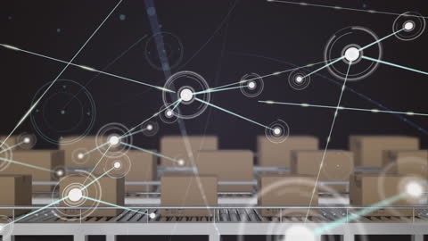 Network Connections in Automated Warehouse Technology Visual