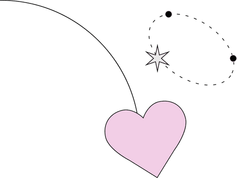 Floating Heart with Celestial Elements on Transparent Background - Download Free Stock Videos Pikwizard.com