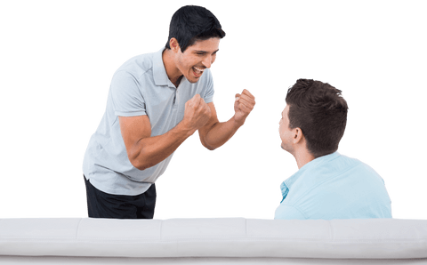 Excited Friends Celebrating Success on Transparent Background - Download Free Stock Videos Pikwizard.com