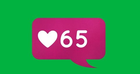 Heart Icon and Number 65 on Green Background - Download Free Stock Images Pikwizard.com