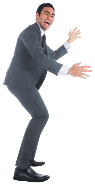 Happy Businessman Holding Object Transparent Background - Download Free Stock Videos Pikwizard.com