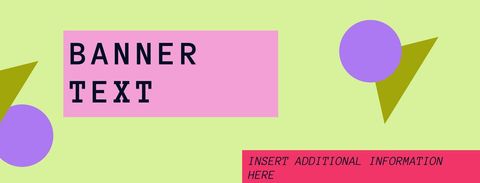 Playful Banner Template with Bold Geometric Shapes - Download Free Stock Templates Pikwizard.com