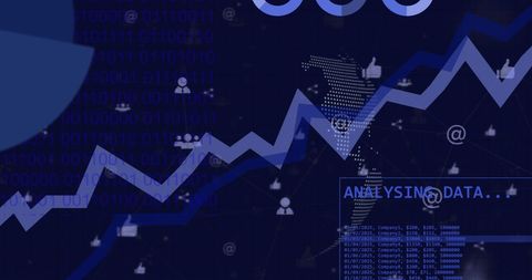 Digital Data Processing and Global Networking - Download Free Stock Images Pikwizard.com
