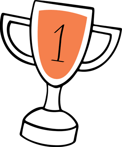 first-place award trophy with orange panel on transparent background - Download Free Stock Videos Pikwizard.com
